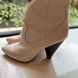 Cream and black booties